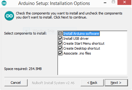 Arduino IDE Installation options